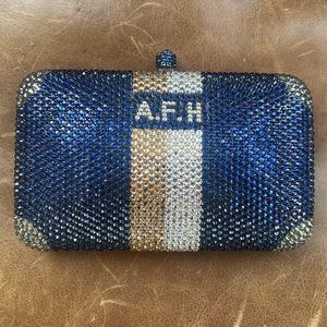 Sylvia Toledano Swarovski clutch "AFH" monogram
